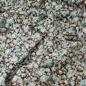 📌Blue Roses Light Transparent Fabric for Sew a Nice Dress, Blouse etc 120 x 49